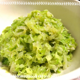 【10分おつまみ】にんにく旨塩キャベツ♪