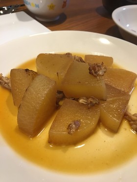 簡単!豚バラと大根ステーキの照り煮