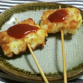 パン耳串カツ