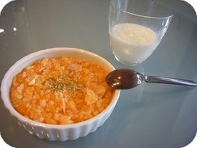 野菜のトマトチーズリゾットの写真