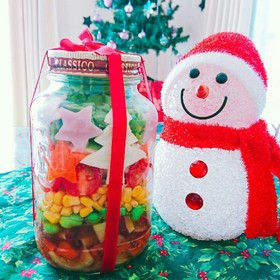 クリスマス★カラフルジャーサラダ