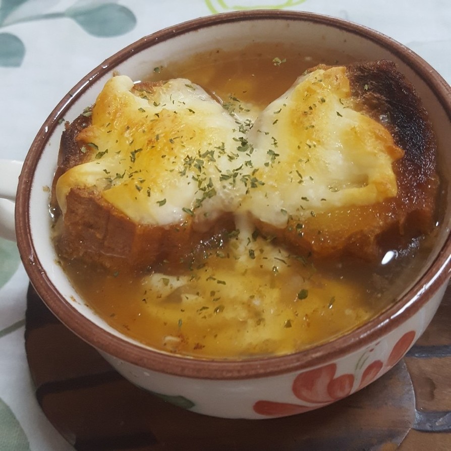 仙台麩でオニオングラタンスープの画像