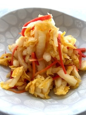 オレンジ白菜の塩もみサラダ