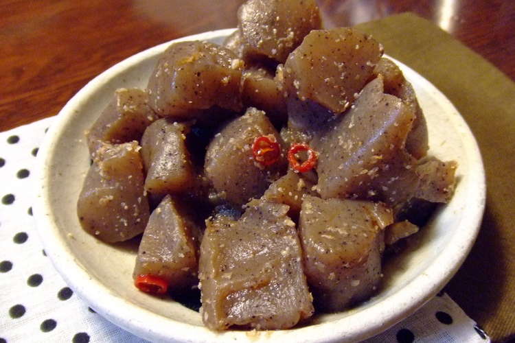 レンジで簡単 ピリ辛こんにゃく レシピ 作り方 By 豆トマ クックパッド