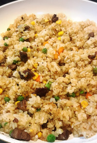 残り物のターキーチャーハンのレシピ