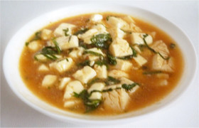 大葉の四川麻婆豆腐風