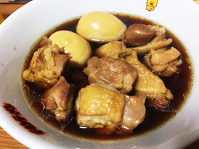 鶏もも肉と卵のすき焼きのタレ煮込み