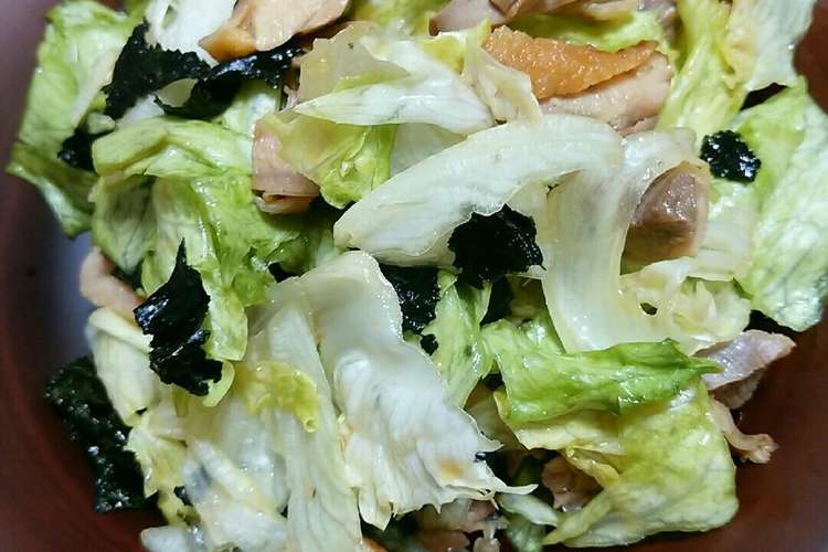 親鶏とレタスののりサラダ レシピ 作り方 By ひづしいか クックパッド 簡単おいしいみんなのレシピが349万品