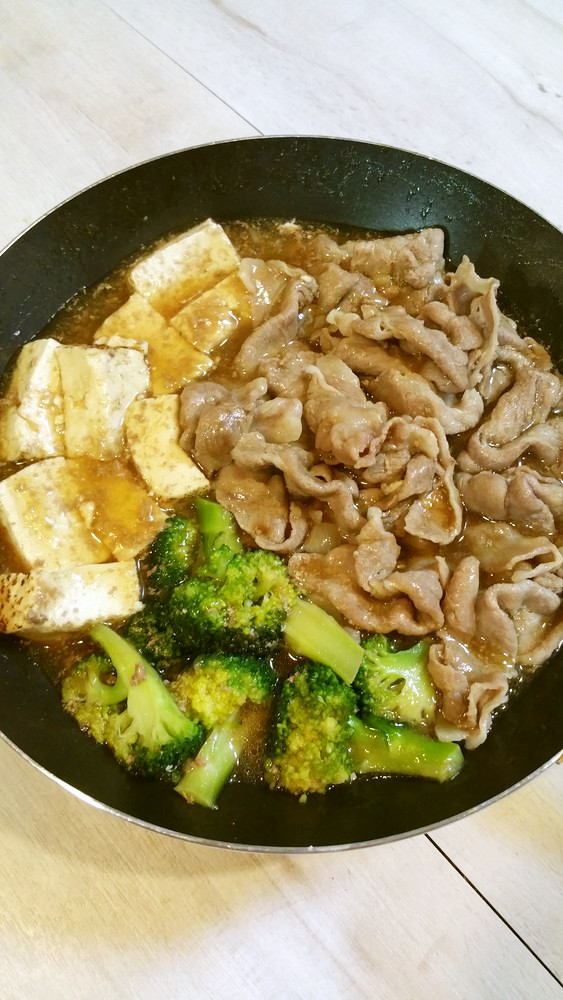 豚肉と焼き豆腐の❖甘辛すき焼き風❖の画像