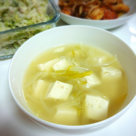糖質制限☆豆腐としょうがのポカポカスープ