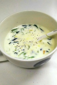 余ったホワイトソースで簡単スープ