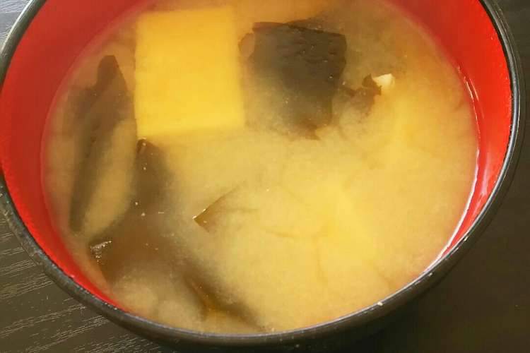 わかめ豆腐と油揚げの味噌汁 レシピ 作り方 By Tsuchan K クックパッド