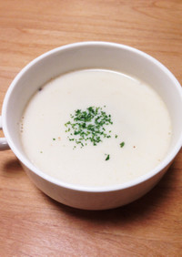 干ししいたけの豆乳スープ