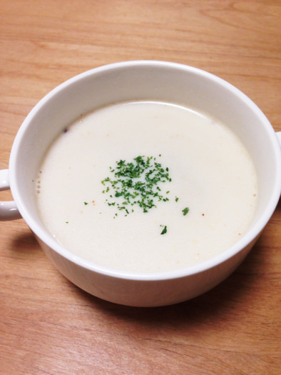 干ししいたけの豆乳スープの写真