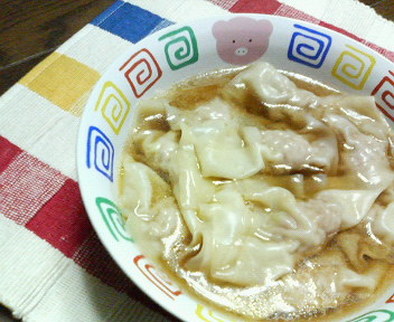 給食の味♡ワンタンと春雨の♡中華スープの写真