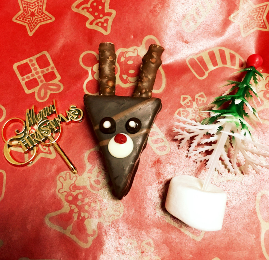 クリスマスに☆市販のお菓子で簡単トナカイの画像