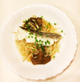 市販ドレッシングで*白身魚のレンジ蒸し