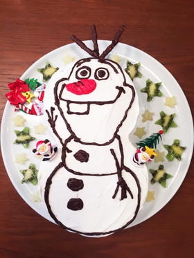 クリスマス!キャラケーキ☆アナ雪 オラフ
