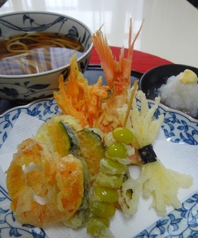 冬至の七草de天婦羅うどん~♪