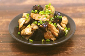 なすと豚肉のさっぱりぽん酢炒め