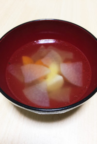 うどんスープの素でけんちん汁-QC使用-