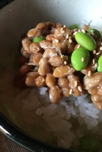 枝豆と納豆のご飯