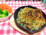 クリスマスにローストチキン香草パン粉焼きの写真