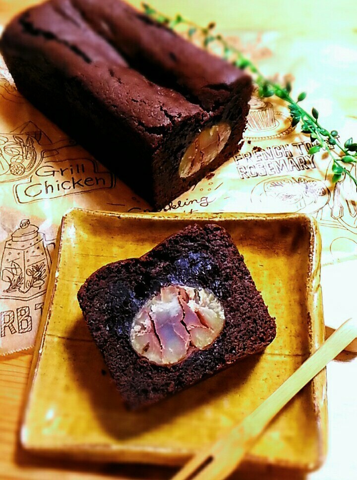米粉de濃厚チョコケーキ☆栗の渋皮煮入りの画像