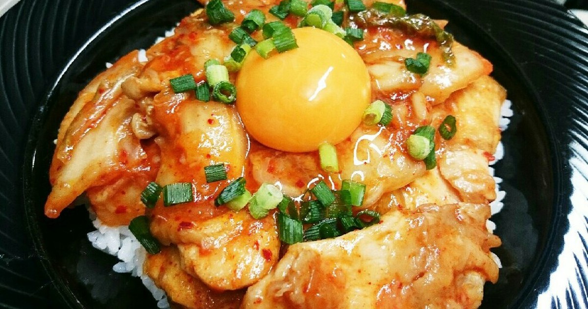 鶏むね肉で☆プリプリ鶏キムチ丼 by 魚釣り大好き