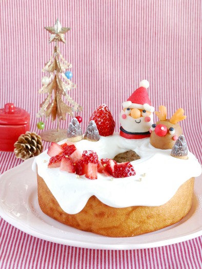 超簡単！バームクーヘン☆クリスマスケーキの写真