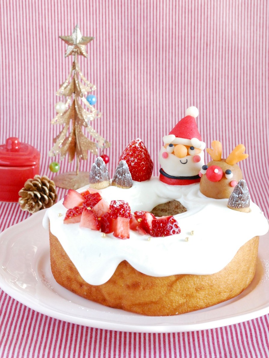 超簡単！バームクーヘン☆クリスマスケーキの画像