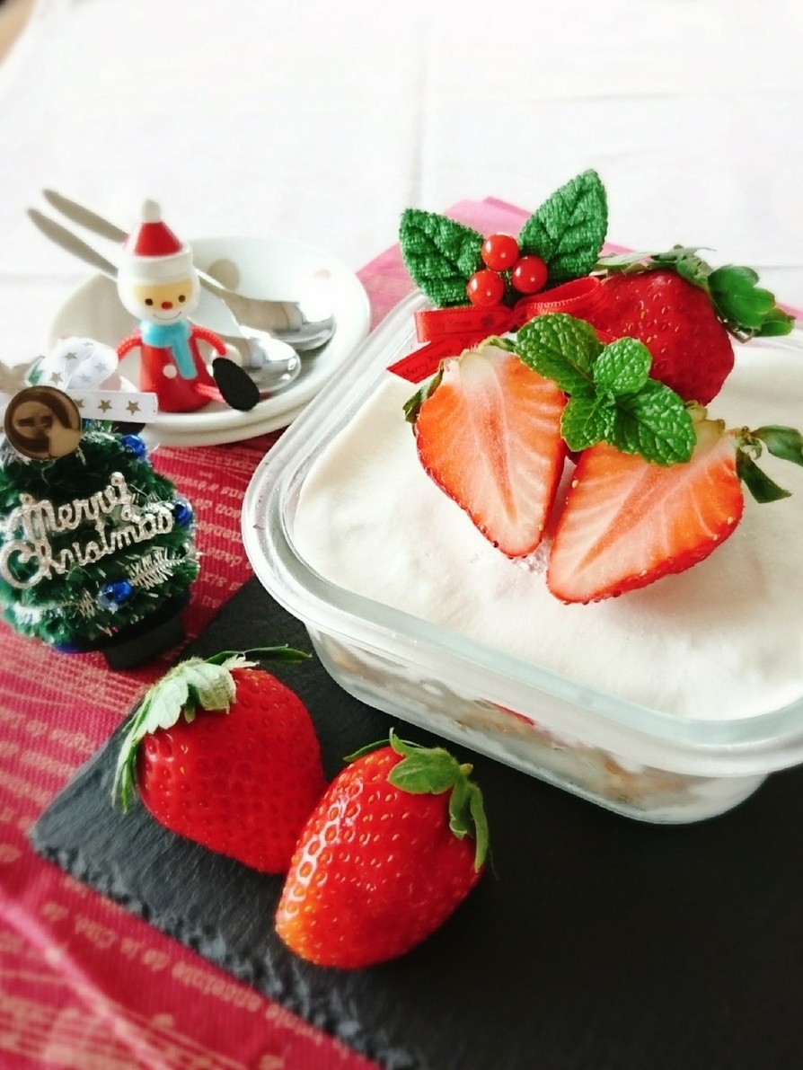 クリスマスに☆簡単アイススコップケーキ。の画像