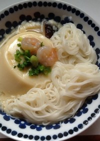 茶碗蒸し素麺カルボナーラ（温麺・冷麺）