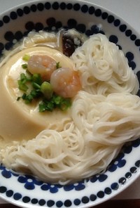 茶碗蒸し素麺カルボナーラ（温麺・冷麺）