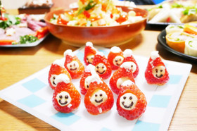 簡単!クリスマスにイチゴのサンタクロース