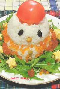 雪だるまのサラダ寿司♡