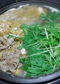 豚と水菜のハリハリ鍋