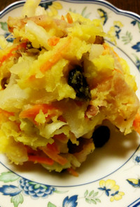 薩摩芋と玉葱マリネと人参マリネのサラダ
