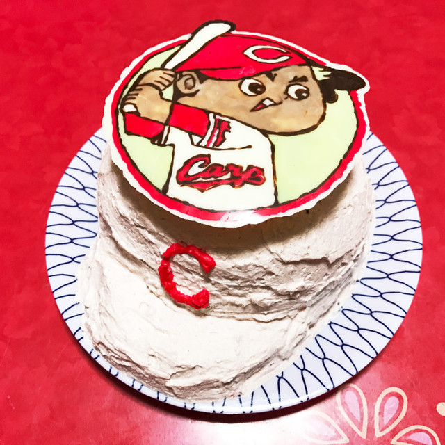 キャラケーキ カープヘルメットケーキ レシピ 作り方 By きらりんママ8 クックパッド