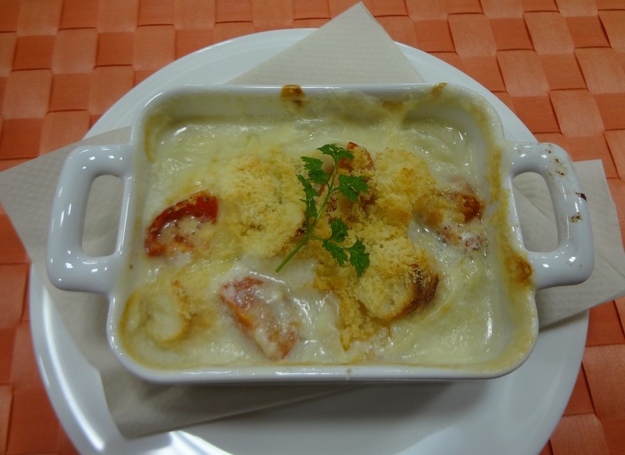 白菜と鱈の味噌グラタンの画像