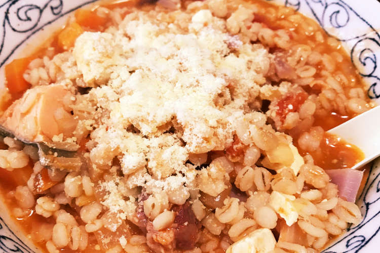 ヘルシー押麦 残飯処理 残り物リゾット レシピ 作り方 By はたゆた クックパッド 簡単おいしいみんなのレシピが353万品