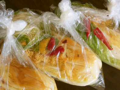 ✿白菜の漬物✿ポリ袋で本格漬けの写真