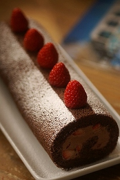 チョコロールケーキの写真