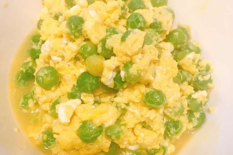 簡単 えんどう豆の卵とじ レシピ 作り方 By Kagety クックパッド