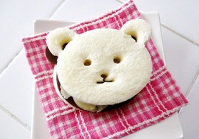 【食パン用抜き型セット】クマチョコサンド