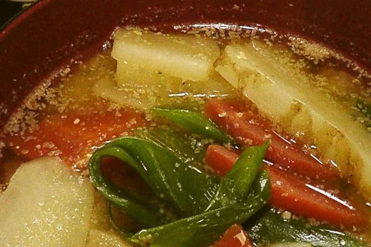 ほかほか キクイモのごま味噌汁 レシピ 作り方 By ぱんぷきんキッチン クックパッド 簡単おいしいみんなのレシピが350万品