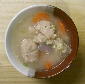 魚肉ソーセージでつみれ汁風