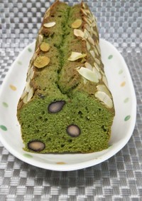 黒豆リメイク☆抹茶のパウンドケーキ