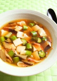 豆腐とアスパラのスープ煮