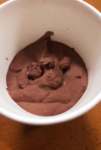 ココアパウダーと生クリームでチョコアイス